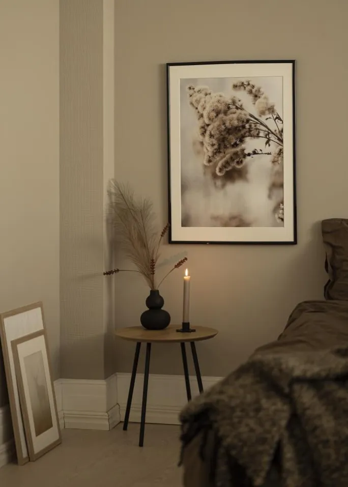 Ramme Victoria Sort 50x70 cm - Passepartout Hvid 16x24 inches