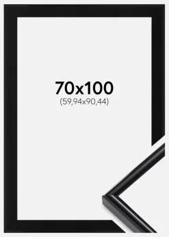 Ramme Victoria Sort 70x100 cm - Passepartout Sort 24x36 inches