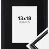 Ramme Victoria Sort 13x18 cm - Passepartout Sort 3,5x5 inches