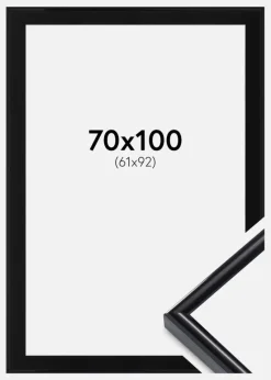 Ramme Victoria Sort 70x100 cm - Passepartout Sort 62x93 cm