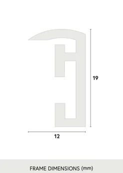 Ramme Victoria Sort 50x70 cm - Passepartout Hvid 40x60 cm