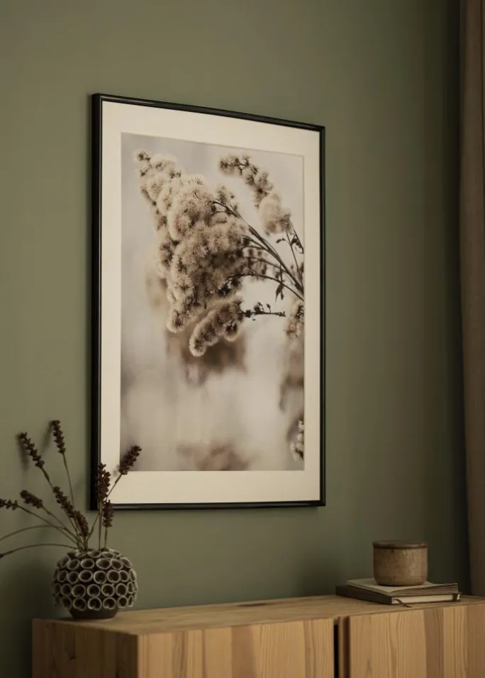 Ramme Victoria Sort 30x40 cm - Passepartout Hvid 20x28 cm