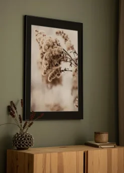 Ramme Visby Hvid 30x40 cm - Passepartout Sort 20x28 cm