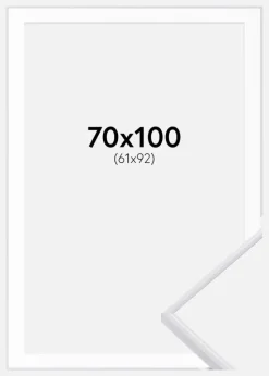 Ramme Visby Hvid 70x100 cm - Passepartout Hvid 62x93 cm