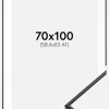 Ramme Visby Sort 70x100 cm - Passepartout Hvid 59,4x84 cm (A1)