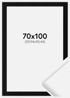 Ramme Visby Sort 70x100 cm - Passepartout Sort 24x36 inches