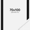 Ramme Visby Sort 70x100 cm - Passepartout Sort 59,4x84 cm (A1)