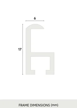 Ramme Visby Sort 40x50 cm - Passepartout Hvid 30x40 cm