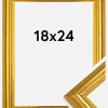 Ramme Västkusten Akrylglas Guld 18x24 cm