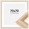 Ramme Västkusten Eg 70x70 cm - Passepartout Hvid 23x23 inches
