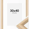 Ramme Västkusten Eg 30x40 cm - Passepartout Hvid 20x30 cm