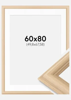 Ramme Västkusten Eg 60x80 cm - Passepartout Hvid 20x27 inches