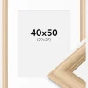 Ramme Västkusten Eg 40x50 cm - Passepartout Hvid 30x38 cm