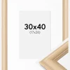 Ramme Västkusten Eg 30x40 cm - Passepartout Hvid 18x27 cm