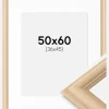 Ramme Västkusten Eg 50x60 cm - Passepartout Hvid 37x46 cm