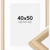 Ramme Västkusten Eg 40x50 cm - Passepartout Hvid 29,7x42 cm (A3)