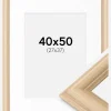 Ramme Västkusten Eg 40x50 cm - Passepartout Hvid 28x38 cm