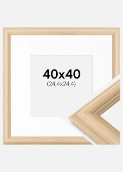 Ramme Västkusten Eg 40x40 cm - Passepartout Hvid 10x10 inches