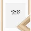 Ramme Västkusten Eg 40x50 cm - Passepartout Hvid 31,5x40 cm