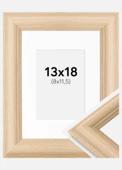 Ramme Västkusten Eg 13x18 cm - Passepartout Hvid 9x12 cm