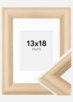 Ramme Västkusten Eg 13x18 cm - Passepartout Hvid 10x12 cm