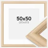 Ramme Västkusten Eg 50x50 cm - Passepartout Hvid 15x15 inches