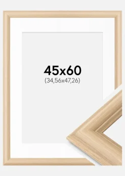 Ramme Västkusten Eg 45x60 cm - Passepartout Hvid 14x19 inches