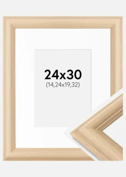 Ramme Västkusten Eg 24x30 cm - Passepartout Hvid 6x8 inches