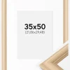 Ramme Västkusten Eg 35x50 cm - Passepartout Hvid 9x12 inches
