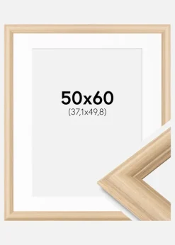 Ramme Västkusten Eg 50x60 cm - Passepartout Hvid 15x20 inches