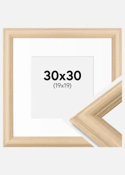 Ramme Västkusten Eg 30x30 cm - Passepartout Hvid 20x20 cm