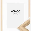 Ramme Västkusten Eg 45x60 cm - Passepartout Hvid 30x45 cm