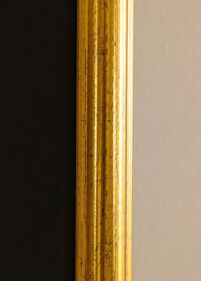 Ramme Västkusten Guld 60x80 cm - Passepartout Sort 50x65 cm