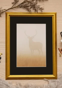 Ramme Västkusten Guld 35x50 cm - Passepartout Sort 11x17 inches