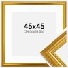 Ramme Västkusten Guld 45x45 cm - Passepartout Hvid 14x14 inches