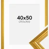 Ramme Västkusten Guld 40x50 cm - Passepartout Hvid 12x16 inches