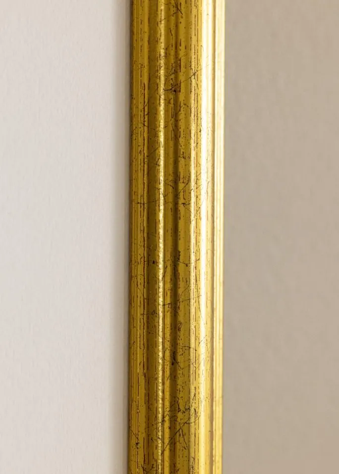 Ramme Västkusten Guld 20x30 cm - Passepartout Hvid 10x20 cm