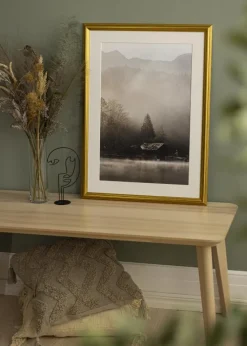 Ramme Västkusten Guld 70x90 cm - Passepartout Hvid 55x70 cm