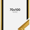Ramme Västkusten Guld 70x100 cm - Passepartout Sort 62x93 cm