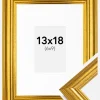 Ramme Västkusten Guld 13x18 cm - Passepartout Hvid 7x10 cm