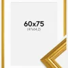 Ramme Västkusten Guld 60x75 cm - Passepartout Hvid 48x65,2 cm