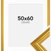 Ramme Västkusten Guld 50x60 cm - Passepartout Hvid 40x50 cm