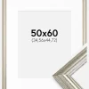 Ramme Västkusten Sølv 50x60 cm - Passepartout Hvid 14x18 inches