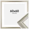 Ramme Västkusten Sølv 60x60 cm - Passepartout Hvid 50x50 cm