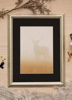 Ramme Västkusten Sølv 70x100 cm - Passepartout Sort 62x85 cm