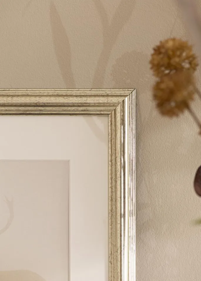 Ramme Västkusten Sølv 40x50 cm - Passepartout Hvid 30x40 cm