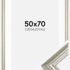 Ramme Västkusten Sølv 50x70 cm - Passepartout Hvid 16x24 inches