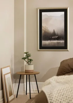 Ramme Västkusten Sølv 70x100 cm - Passepartout Sort 62x93 cm