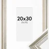 Ramme Västkusten Sølv 20x30 cm - Passepartout Hvid 10x20 cm