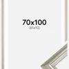 Ramme Västkusten Sølv 70x100 cm - Passepartout Hvid 62x93 cm